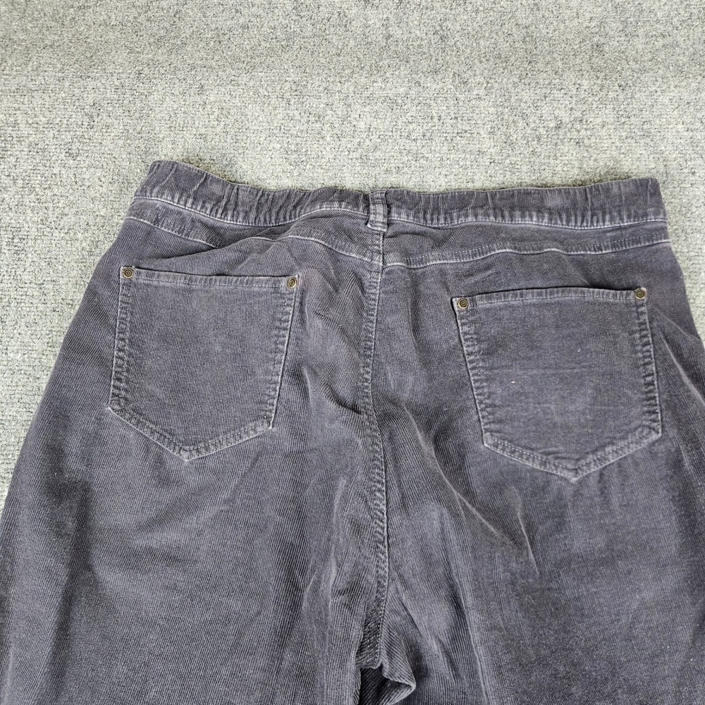 Orvis Womens Gray Corduroy Pants Size 16 Straight Leg Stretch Elastic Waist - Picture 12 of 13
